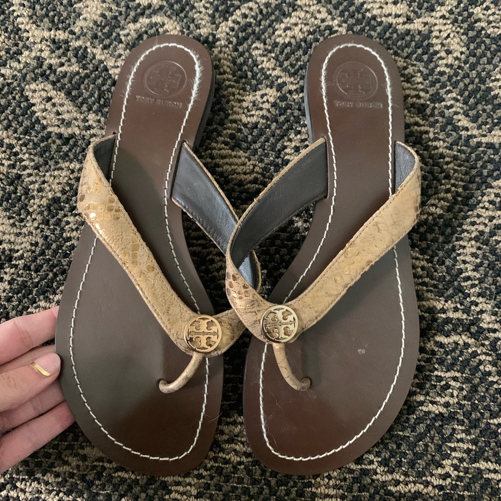 Tory Burch vintage reptile sandals